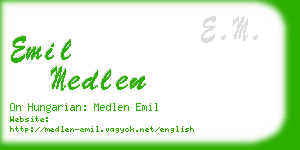 emil medlen business card